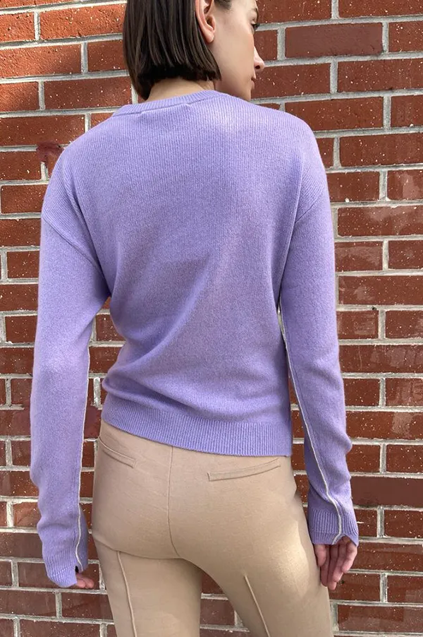 Knot Crewneck in Lilac