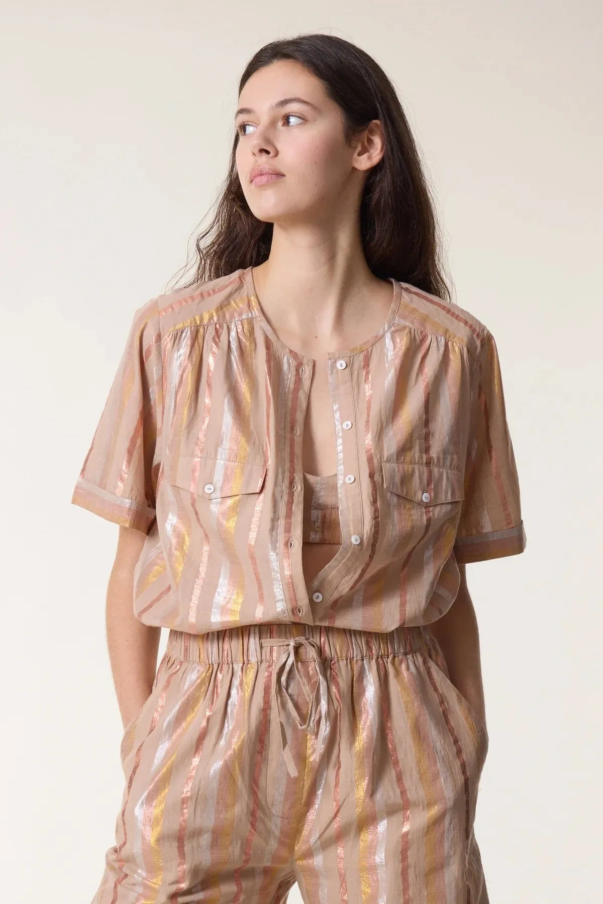 Leon & Harper Quincy Shiny Shorts
