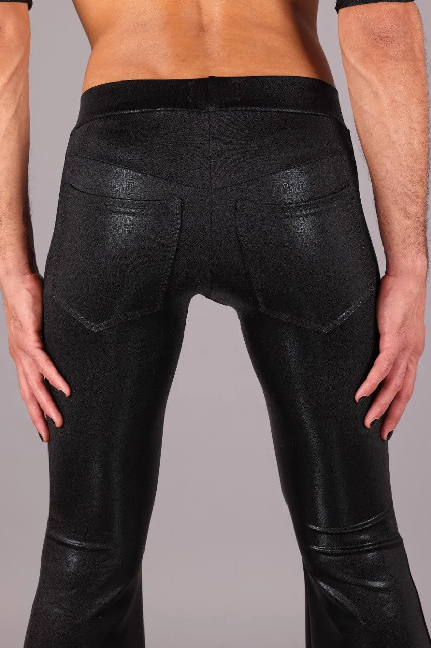 Lightning Bolt Jeans Back Bell Bottom Leggings