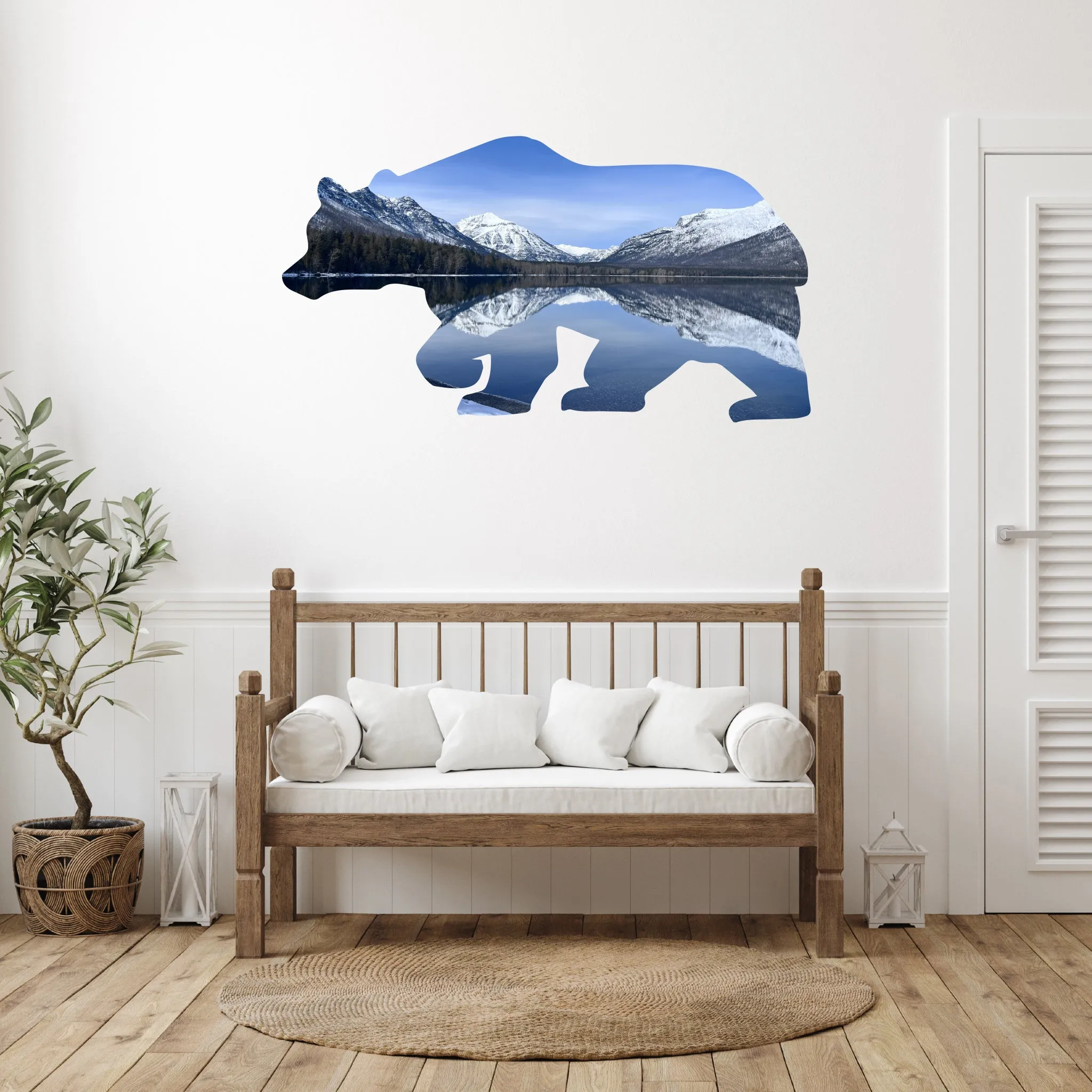Limited Edition Two Medicine Lake Bear - Metal Wall Art