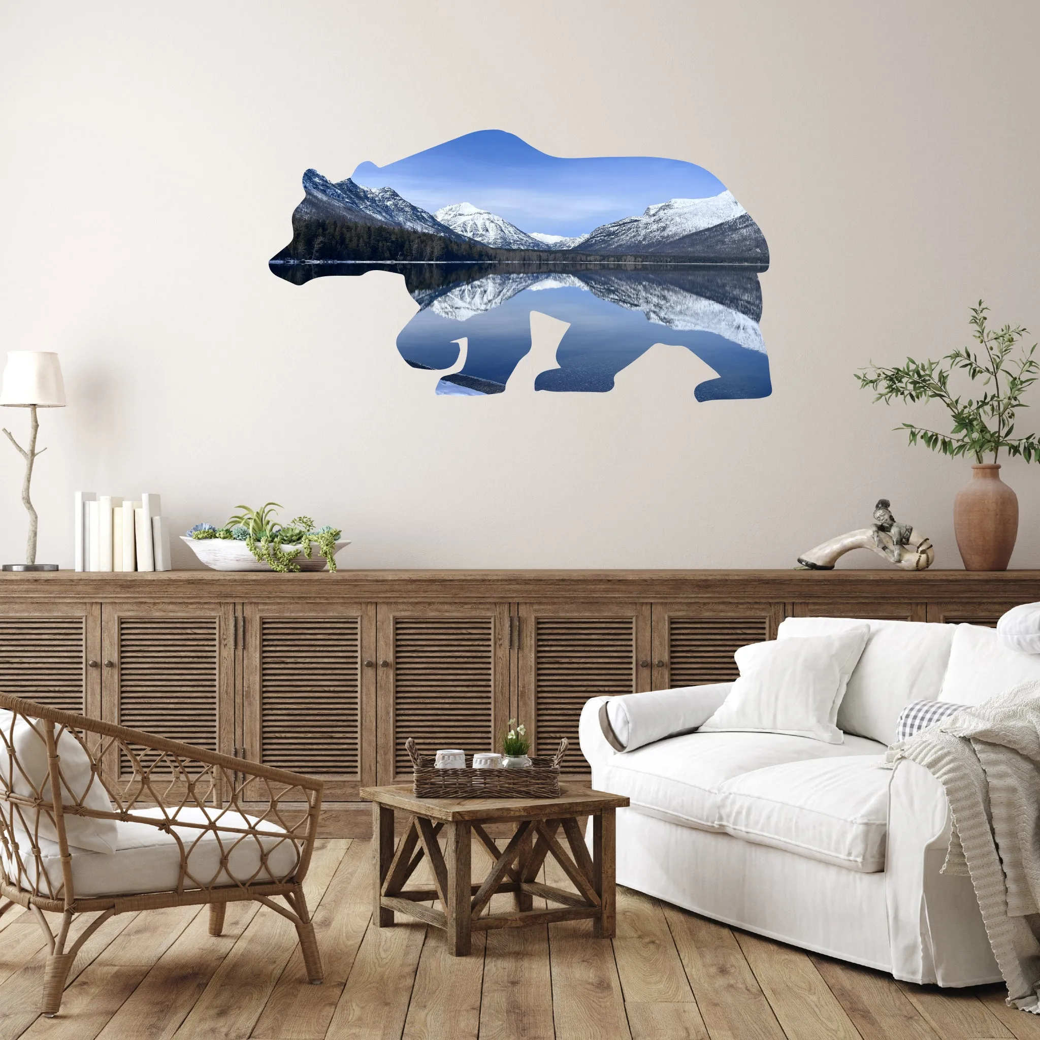 Limited Edition Two Medicine Lake Bear - Metal Wall Art