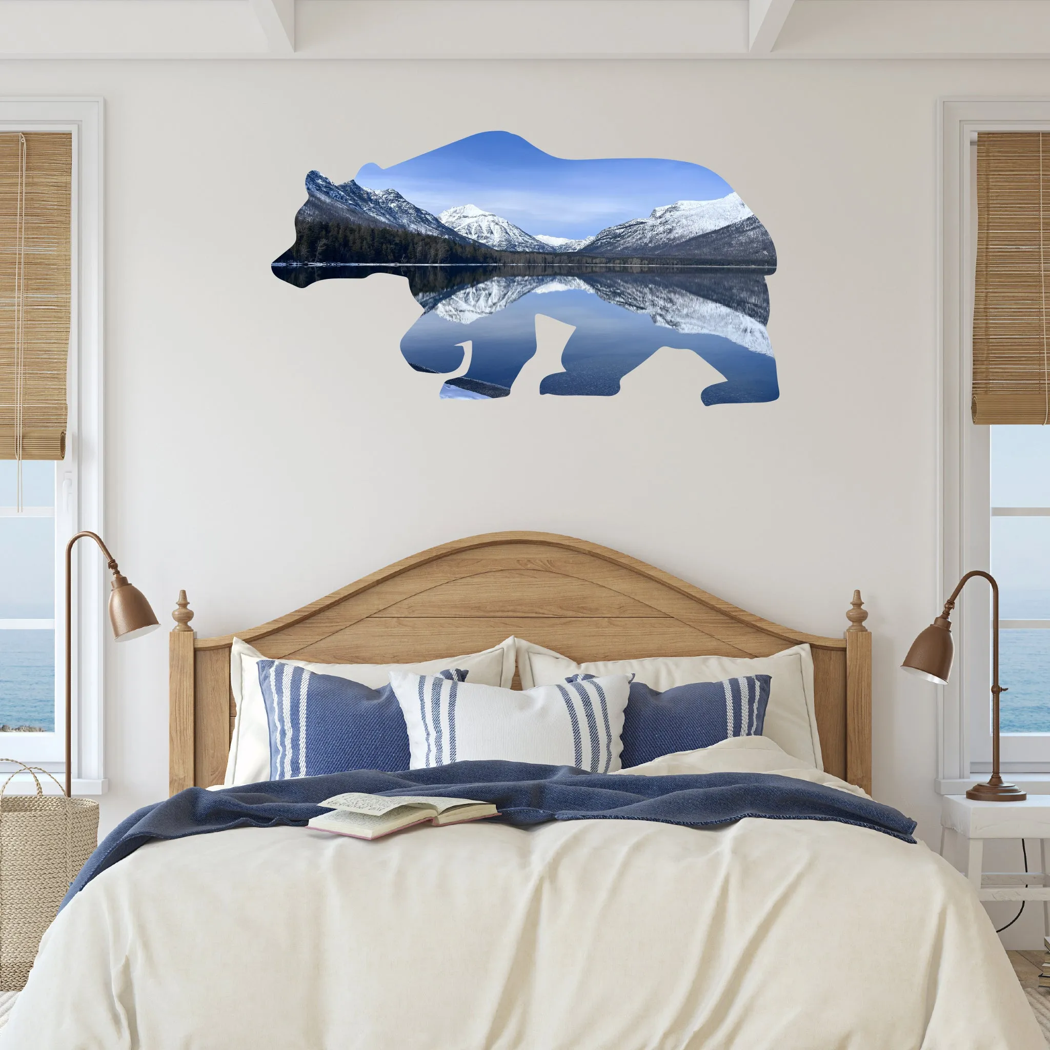 Limited Edition Two Medicine Lake Bear - Metal Wall Art