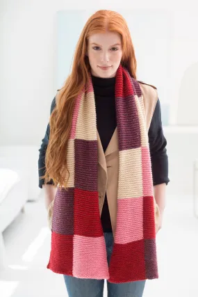 Loom Knit Colorblock Scarf - Version 1