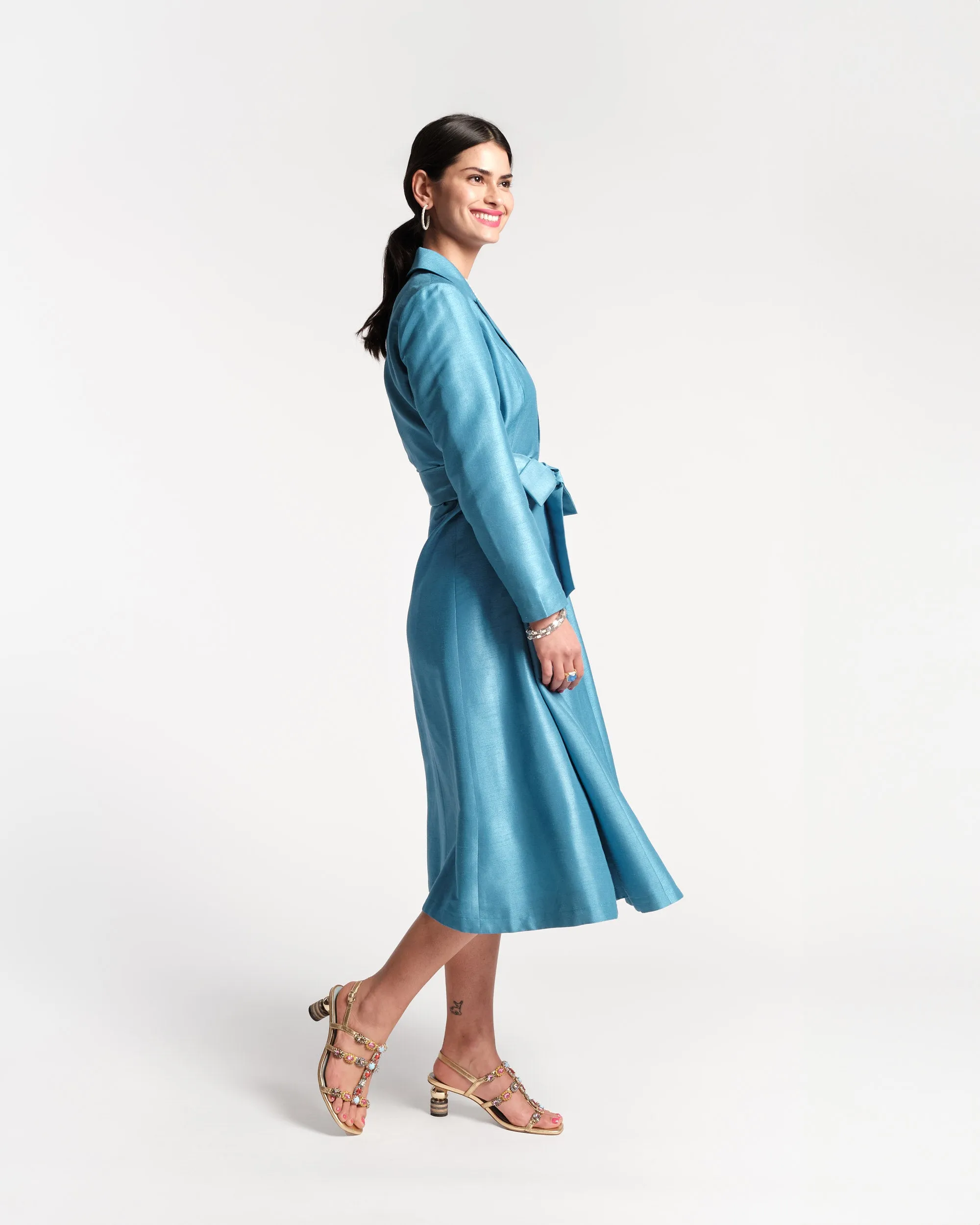 Lucille Dupioni Wrap Dress