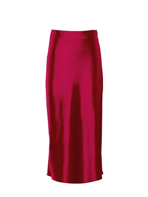 Luna Satin Silk Skirt