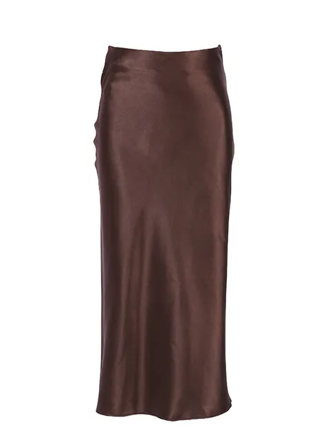 Luna Satin Silk Skirt