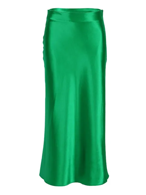 Luna Satin Silk Skirt