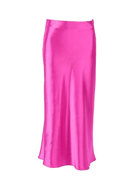 Luna Satin Silk Skirt
