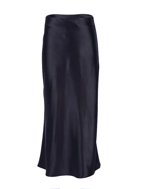 Luna Satin Silk Skirt