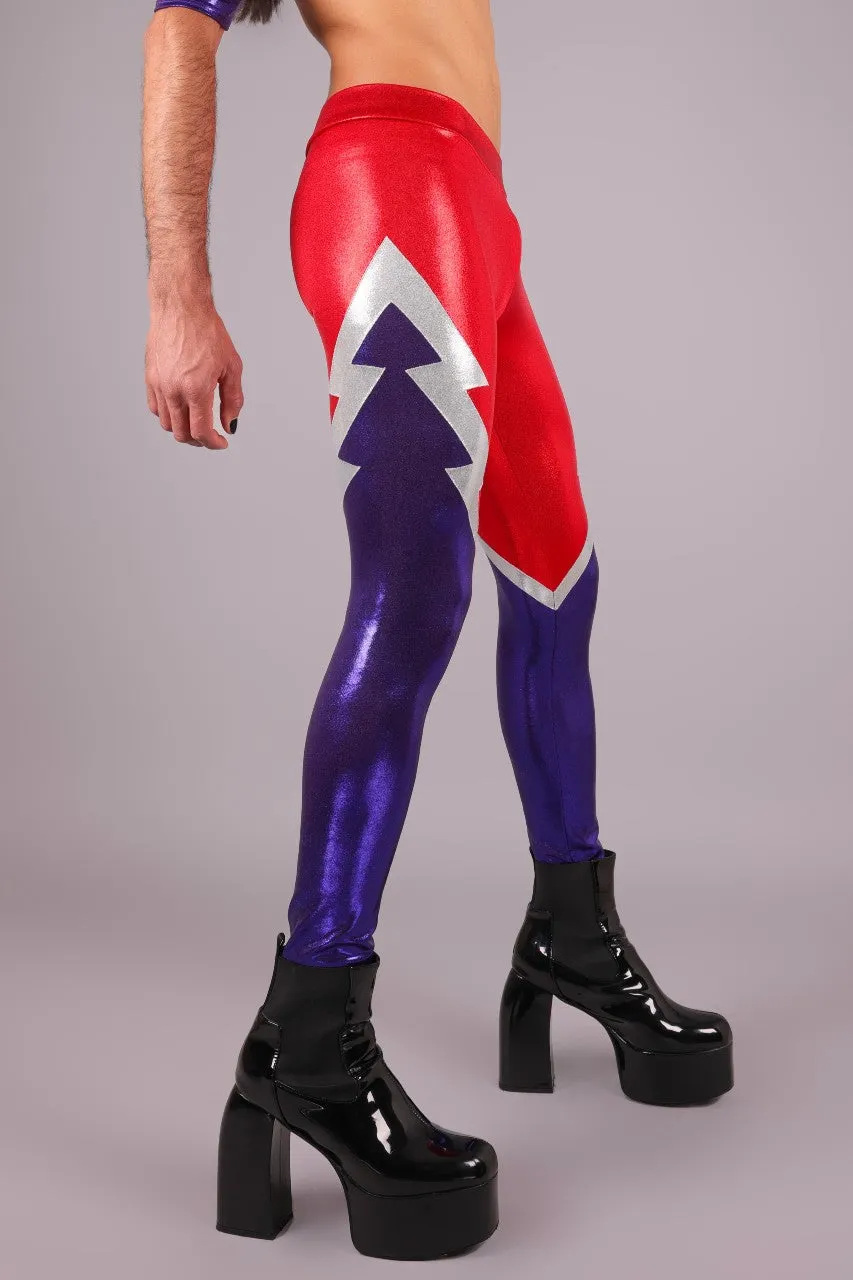 Men's Candy Lightning Bolt Leggings