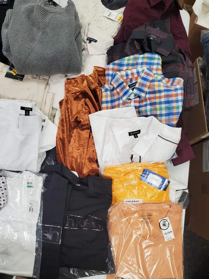 Men's Clothing  Wholesale Lot Adidas, Calvin Klein, Tallia, Tasso Elba, Alfani, Club Room, INC and more, 24 Units, Shelf Pulls, MSRP $1,424.28