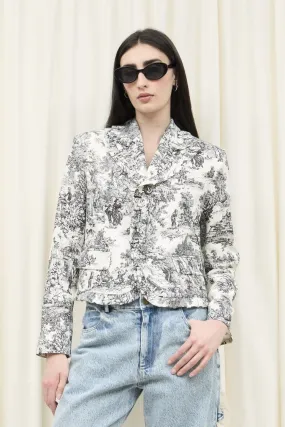 Miles Ruffle Trim Toile Blazer