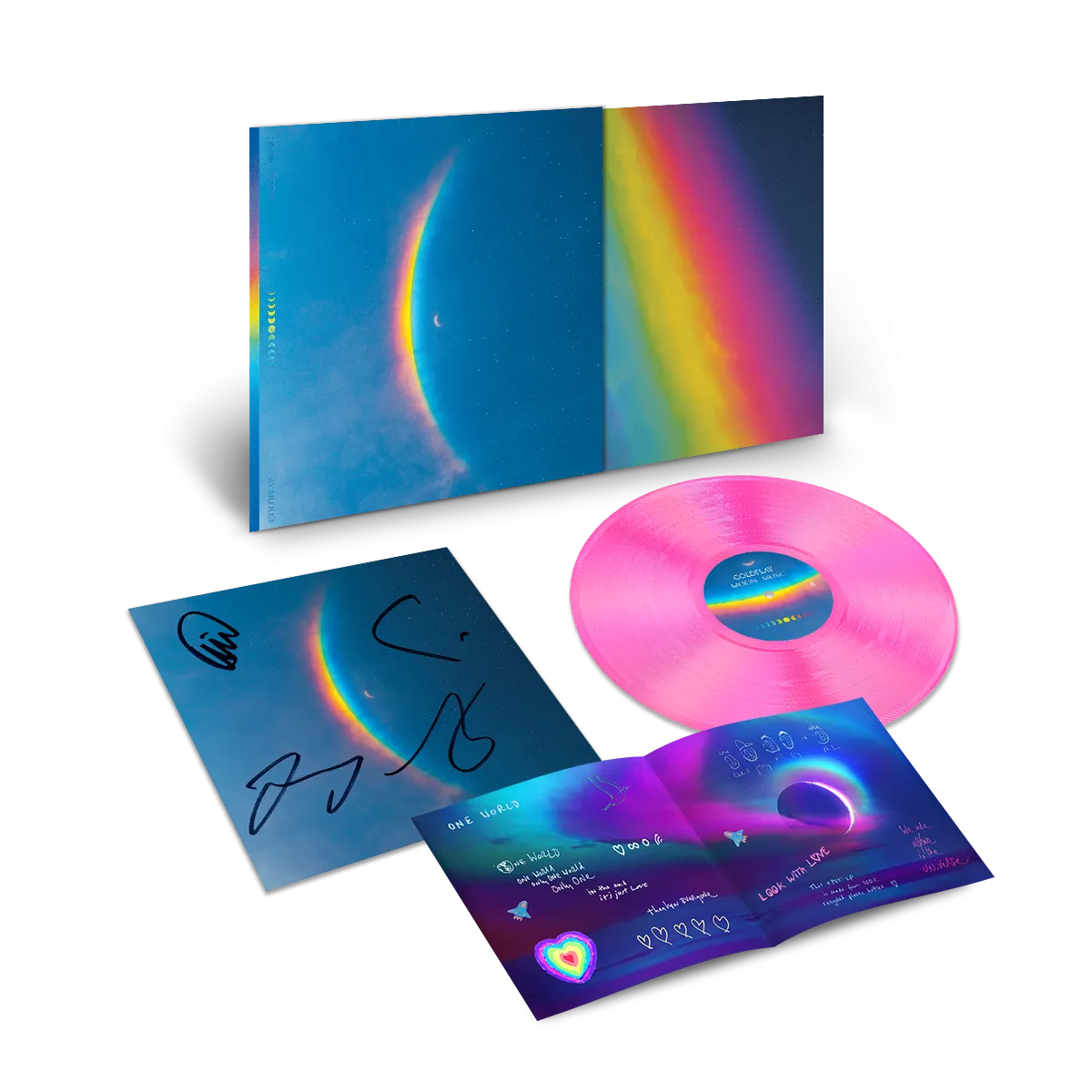 MOON MUSiC ECORECORD LP WITH SIGNED ART CARD