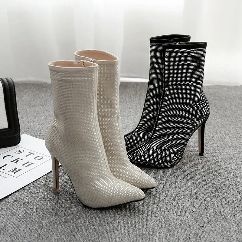 Queen Crystal High Heel Boot