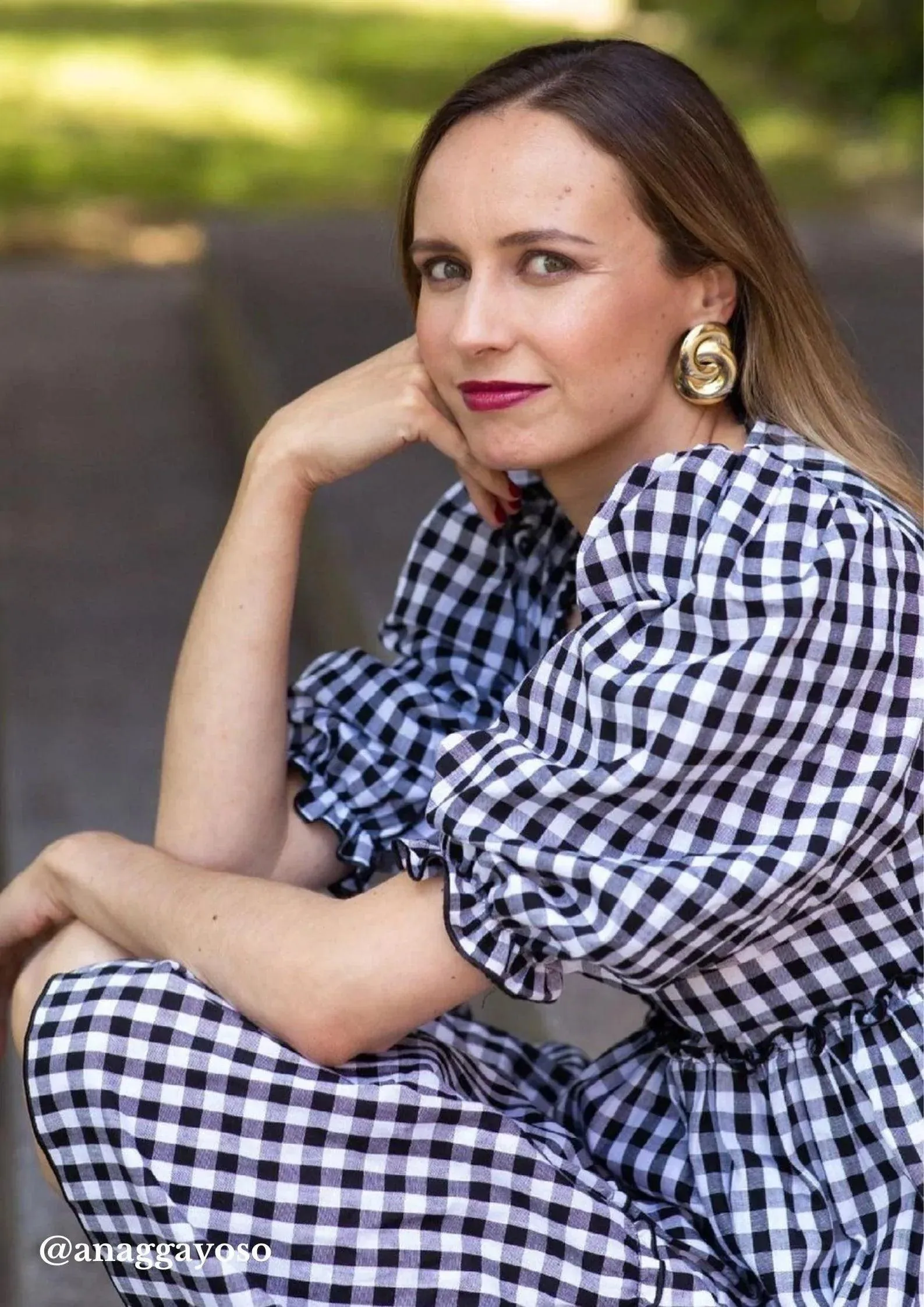 Raphaelle dress - black gingham