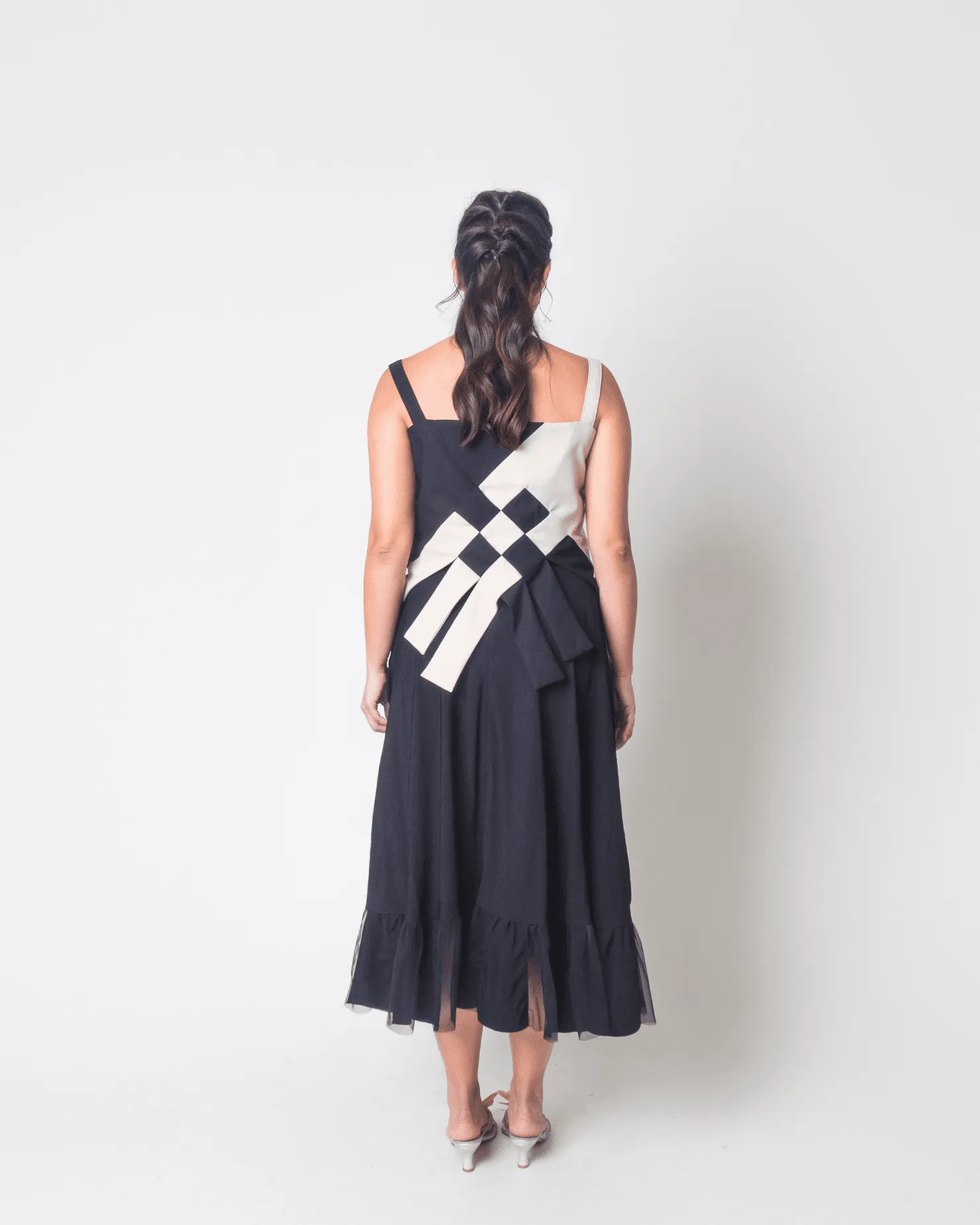 [Ready Today] Big Weave Top Black & Sand