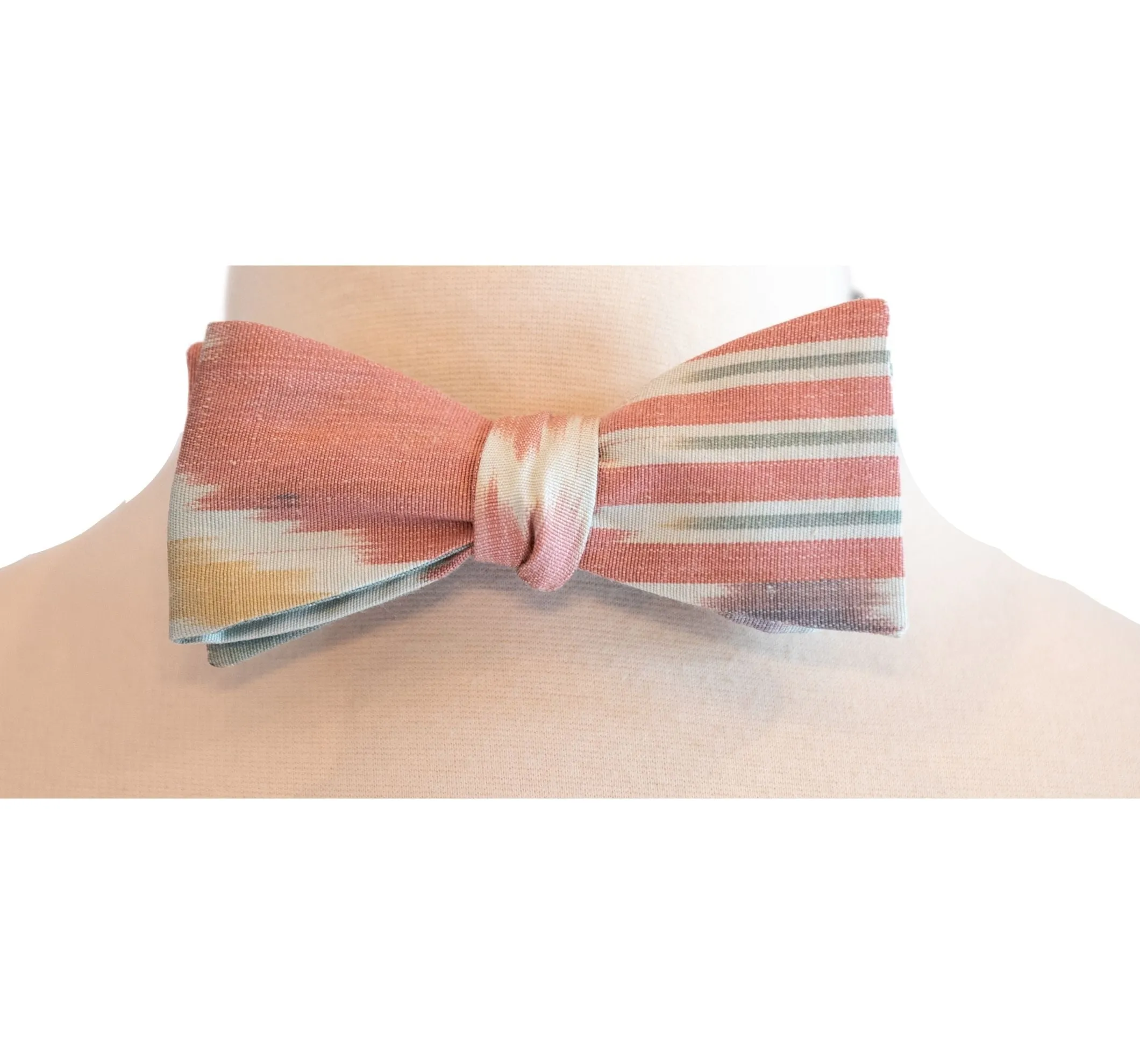 SALE- Belle Haven Silk Ikat Bow Tie - Pastels