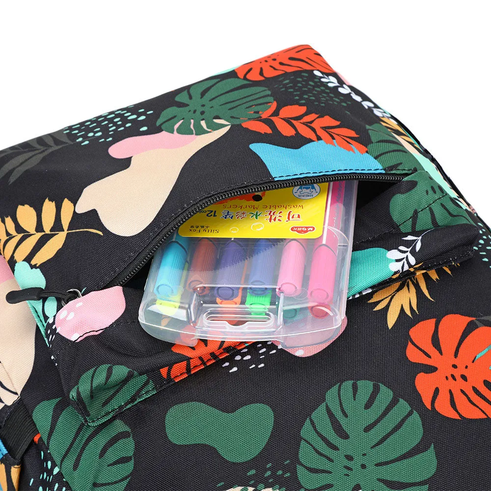 School Bookbag for Girls Printing Backpack Five Colors Available
