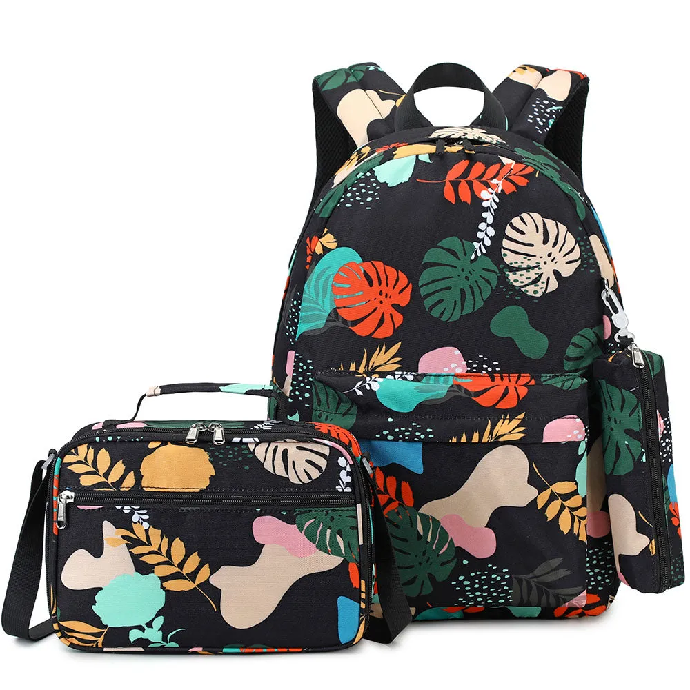 School Bookbag for Girls Printing Backpack Five Colors Available