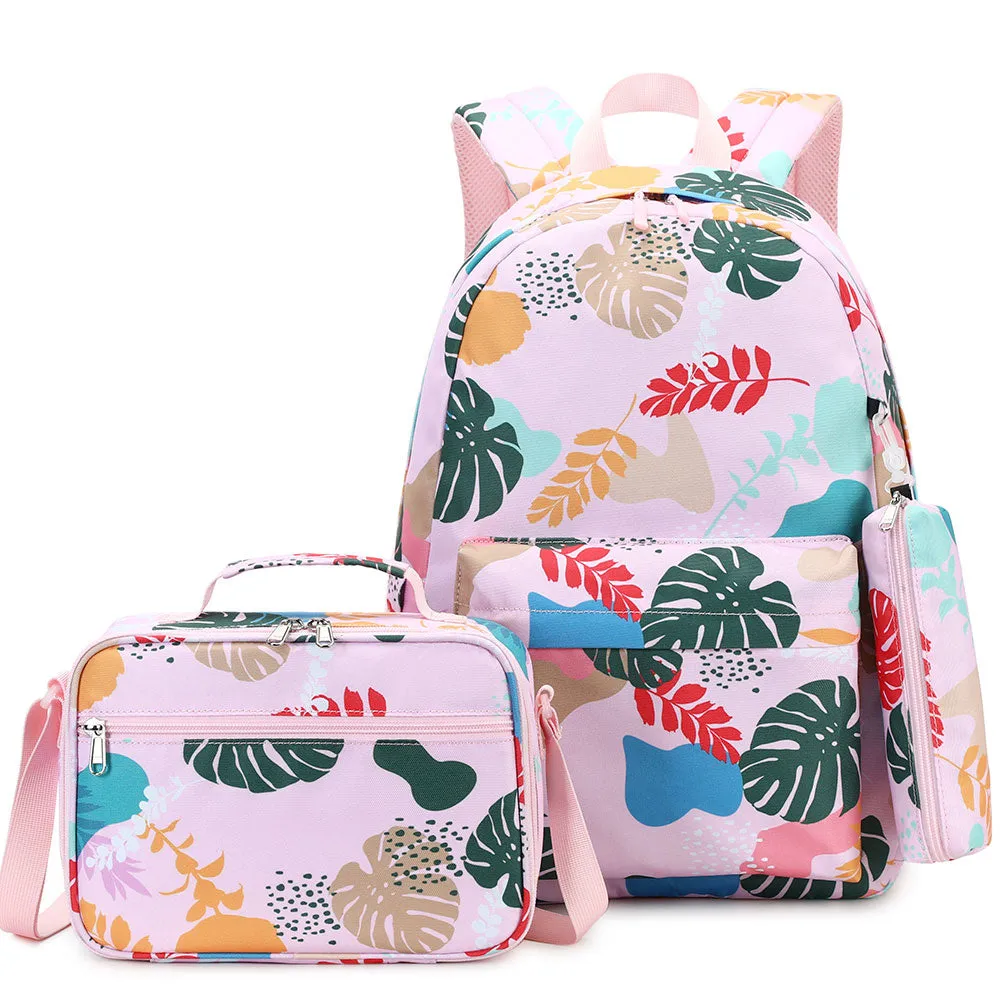 School Bookbag for Girls Printing Backpack Five Colors Available