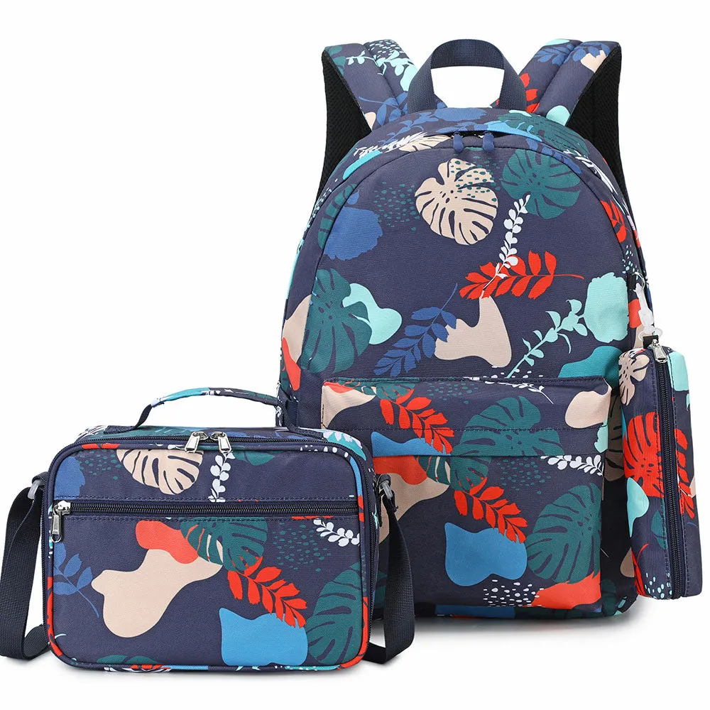 School Bookbag for Girls Printing Backpack Five Colors Available