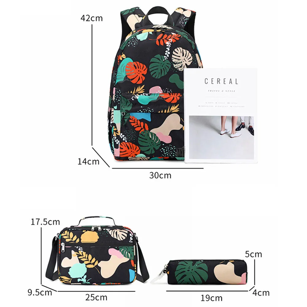 School Bookbag for Girls Printing Backpack Five Colors Available