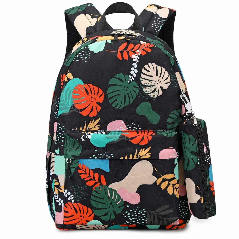 School Bookbag for Girls Printing Backpack Five Colors Available