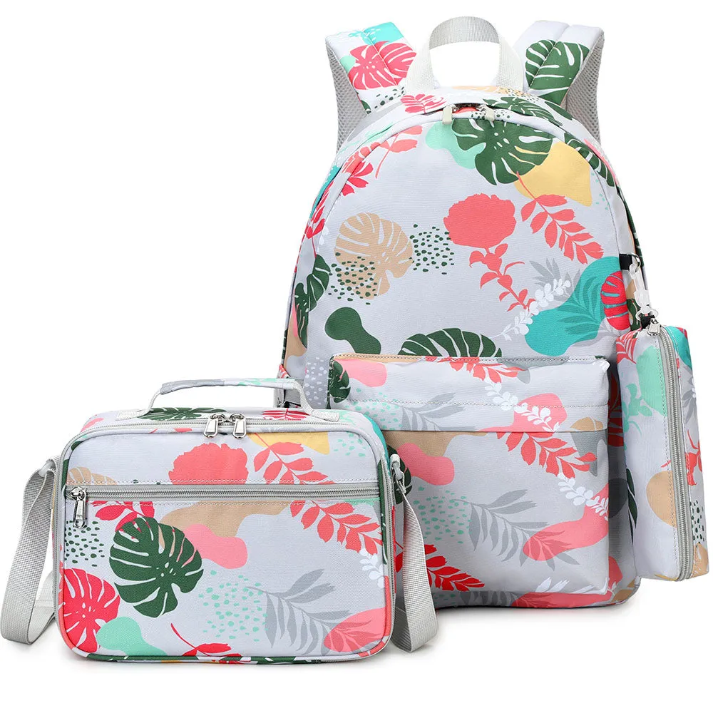School Bookbag for Girls Printing Backpack Five Colors Available