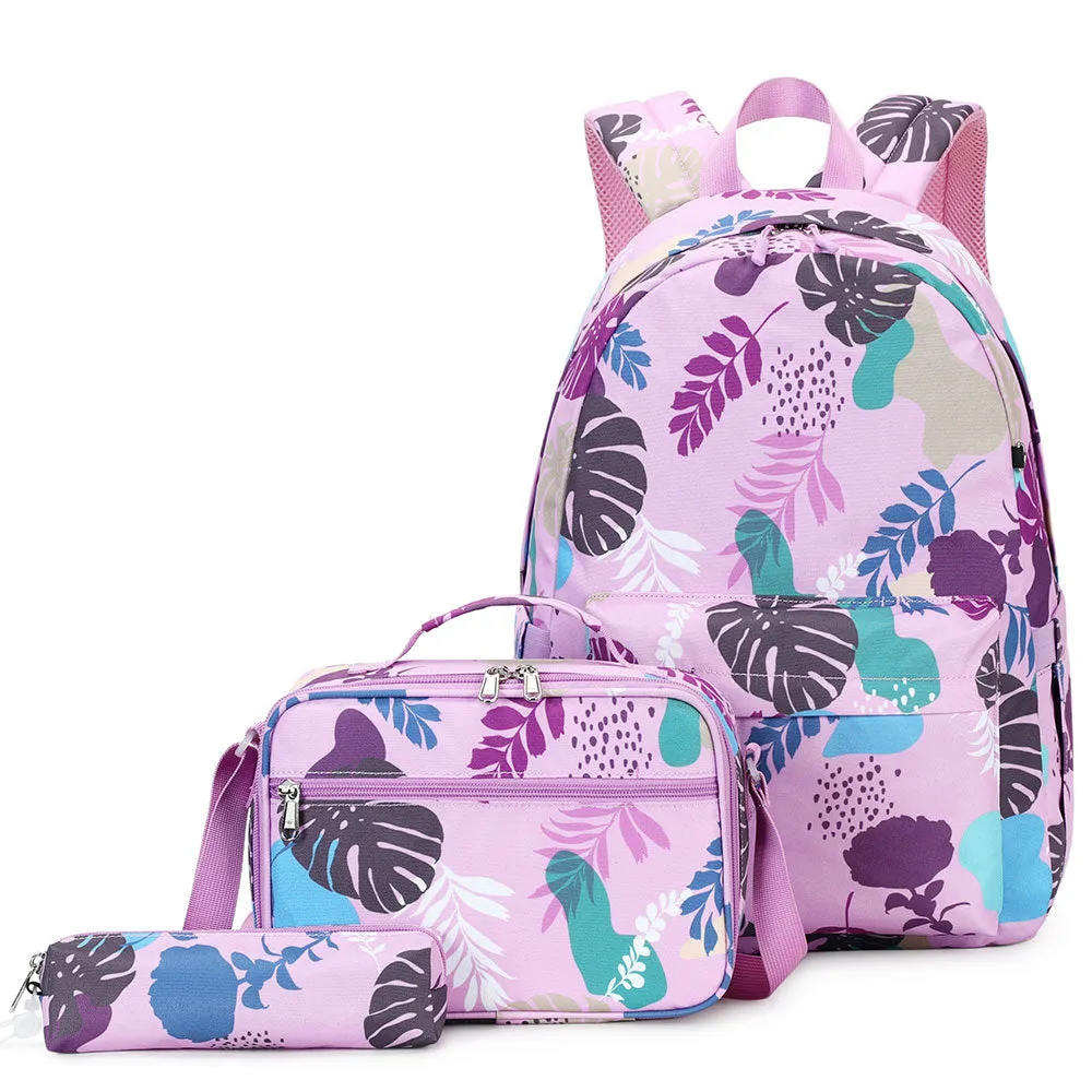 School Bookbag for Girls Printing Backpack Five Colors Available