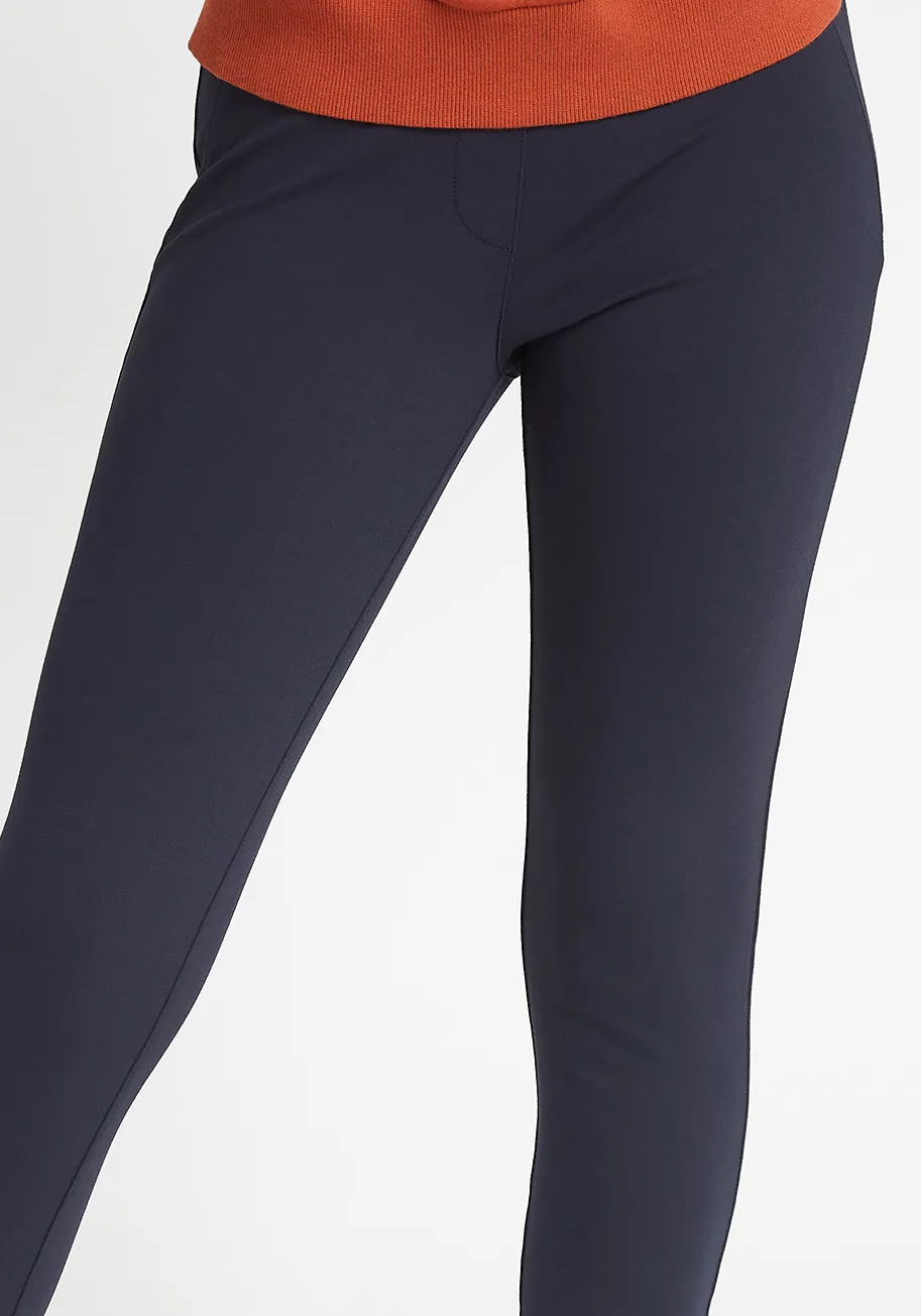 Skinny-Leg | Classic Dress Pant Yoga Pants (Navy)
