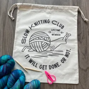 Slow Knitting Club Project Bag