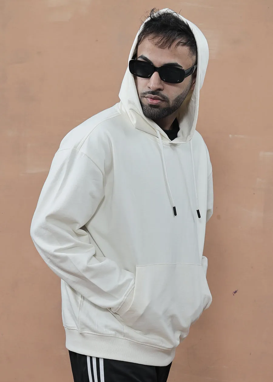 Solid Men Drop Shoulder Premium Terry Hoodie