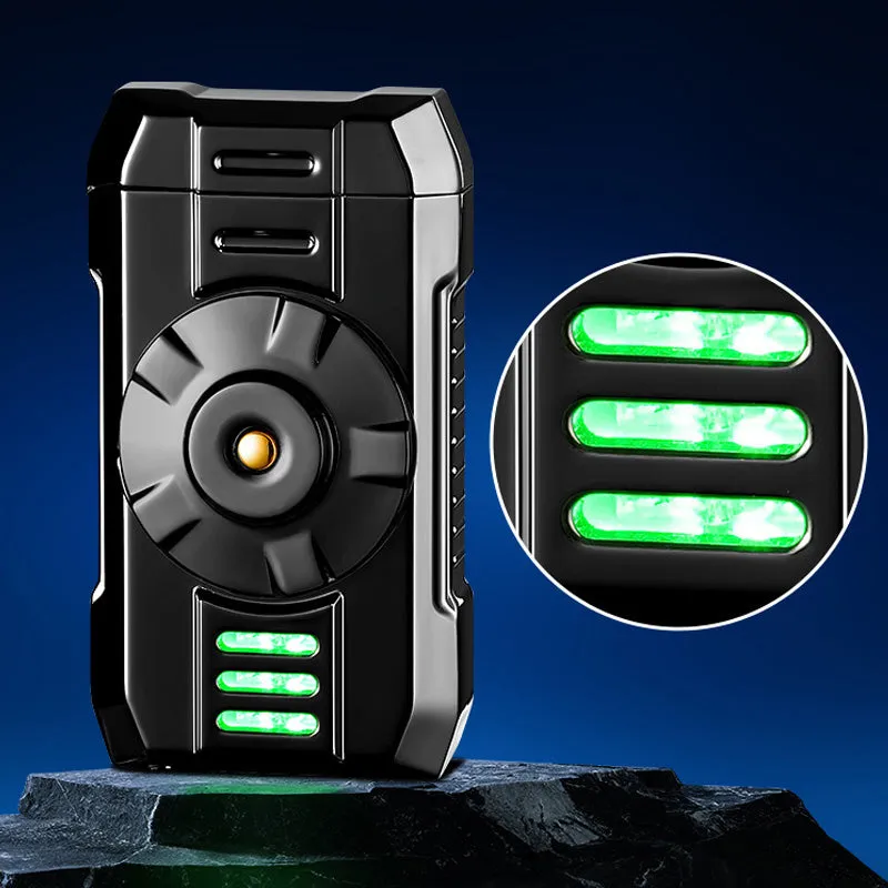 Spinning Top Windproof Button Jet Flame Lighter