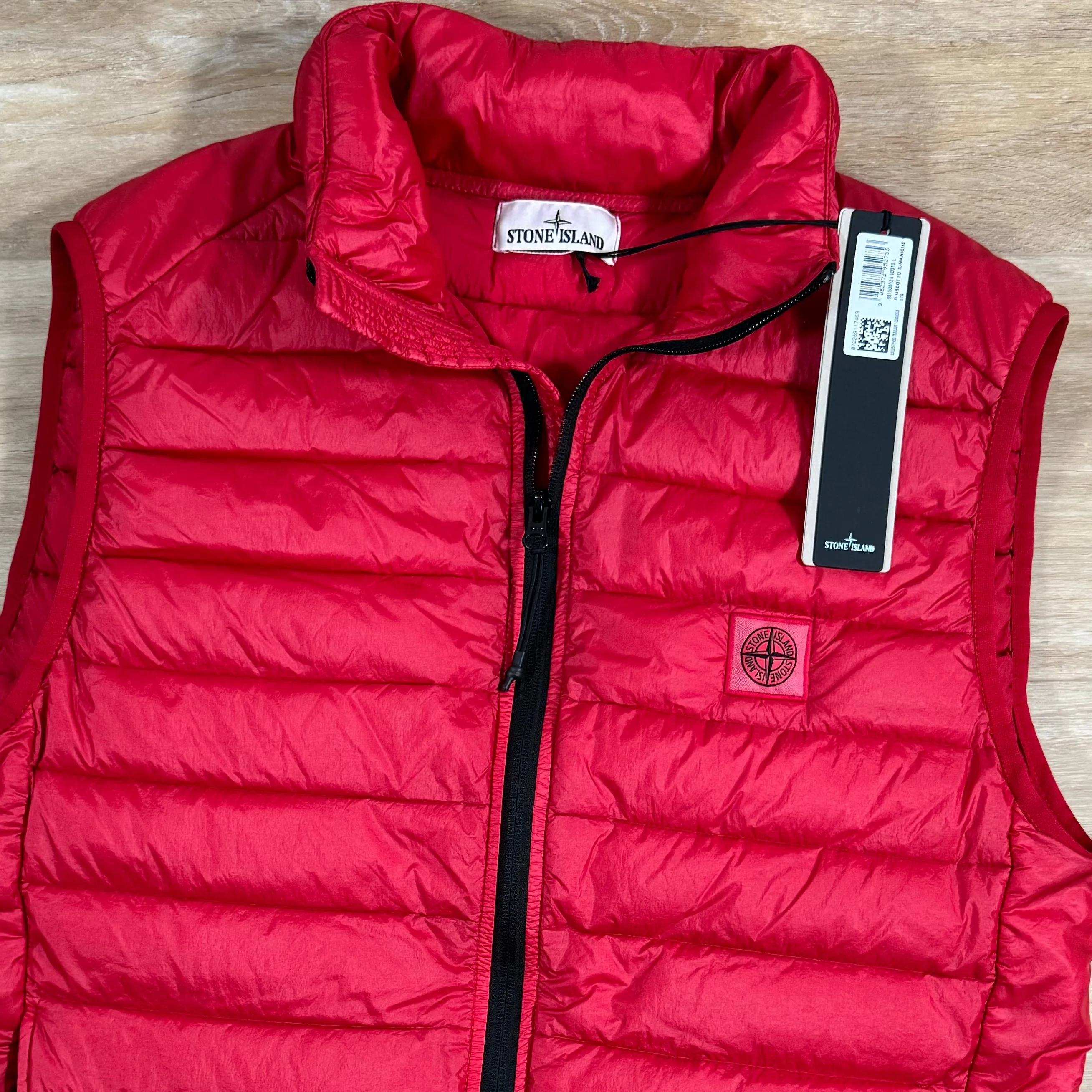 Stone Island Nylon Down-TC Gilet in Red