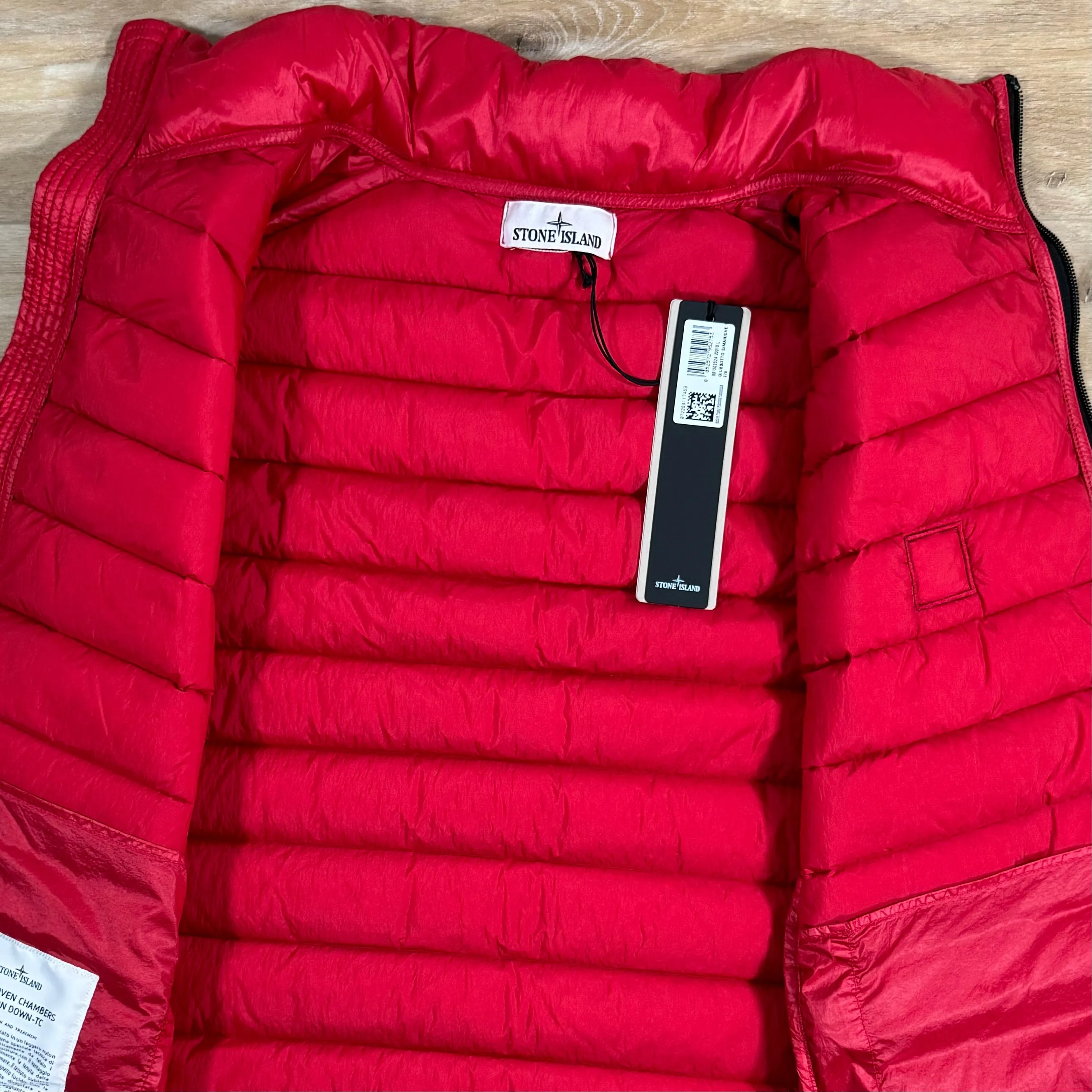 Stone Island Nylon Down-TC Gilet in Red