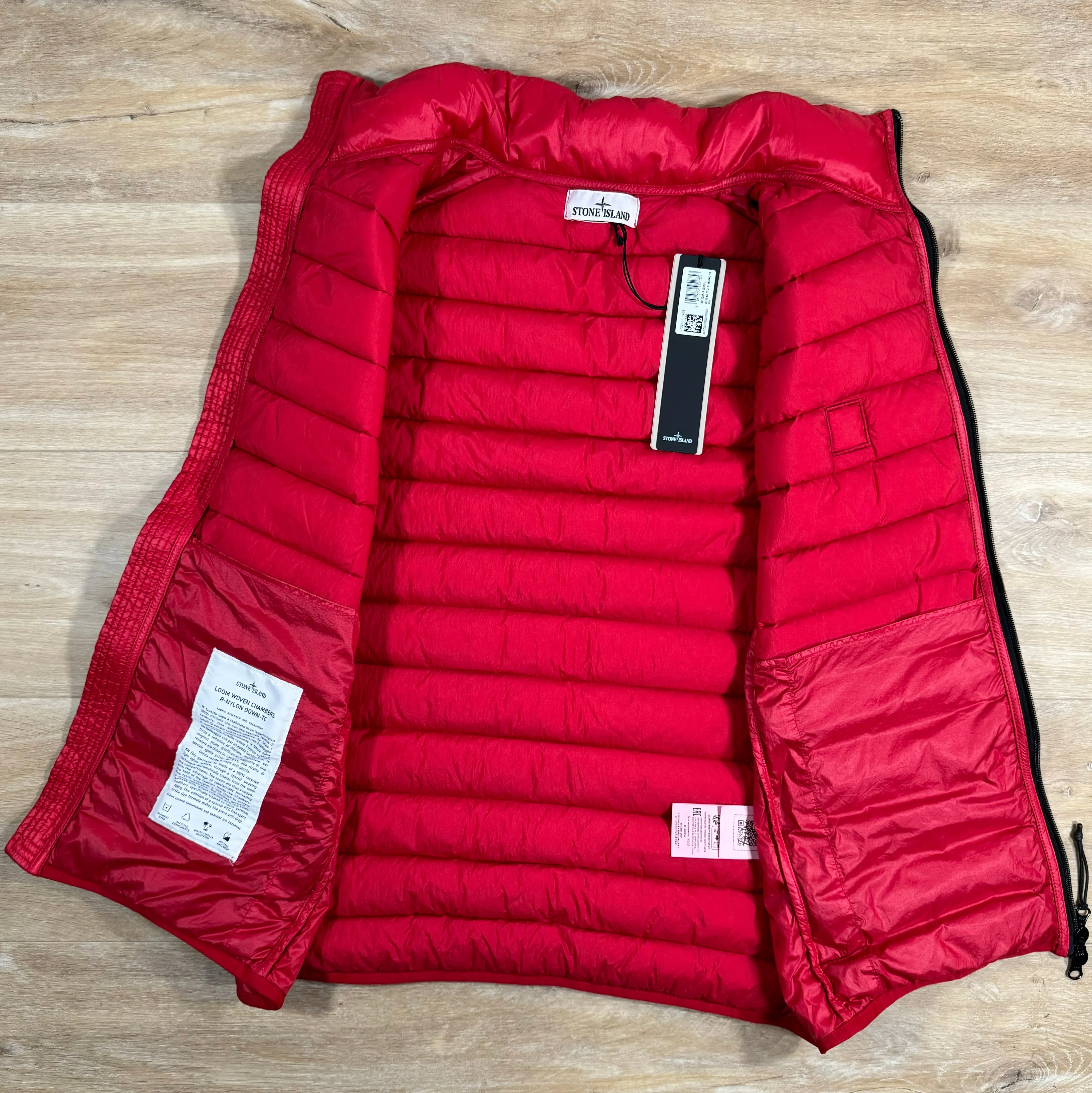 Stone Island Nylon Down-TC Gilet in Red