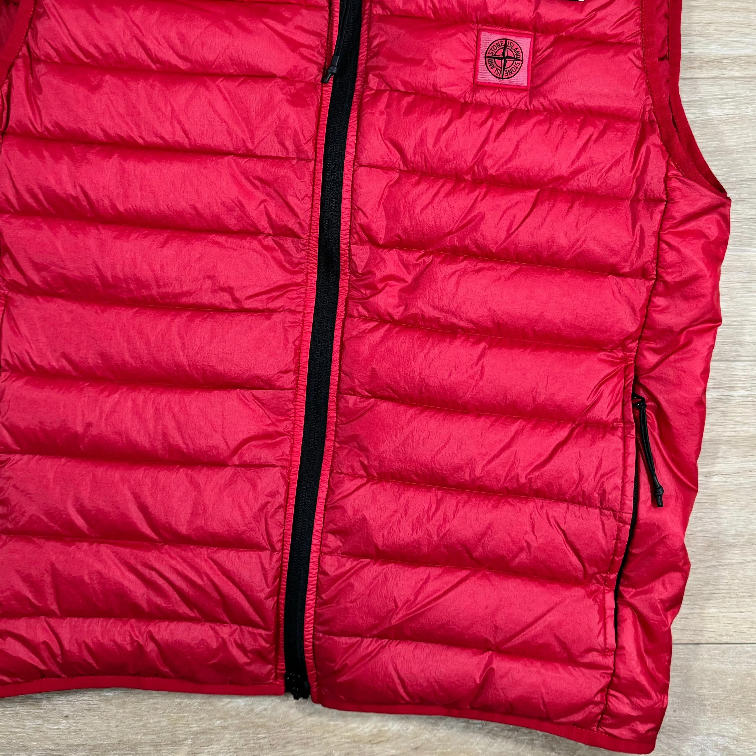 Stone Island Nylon Down-TC Gilet in Red