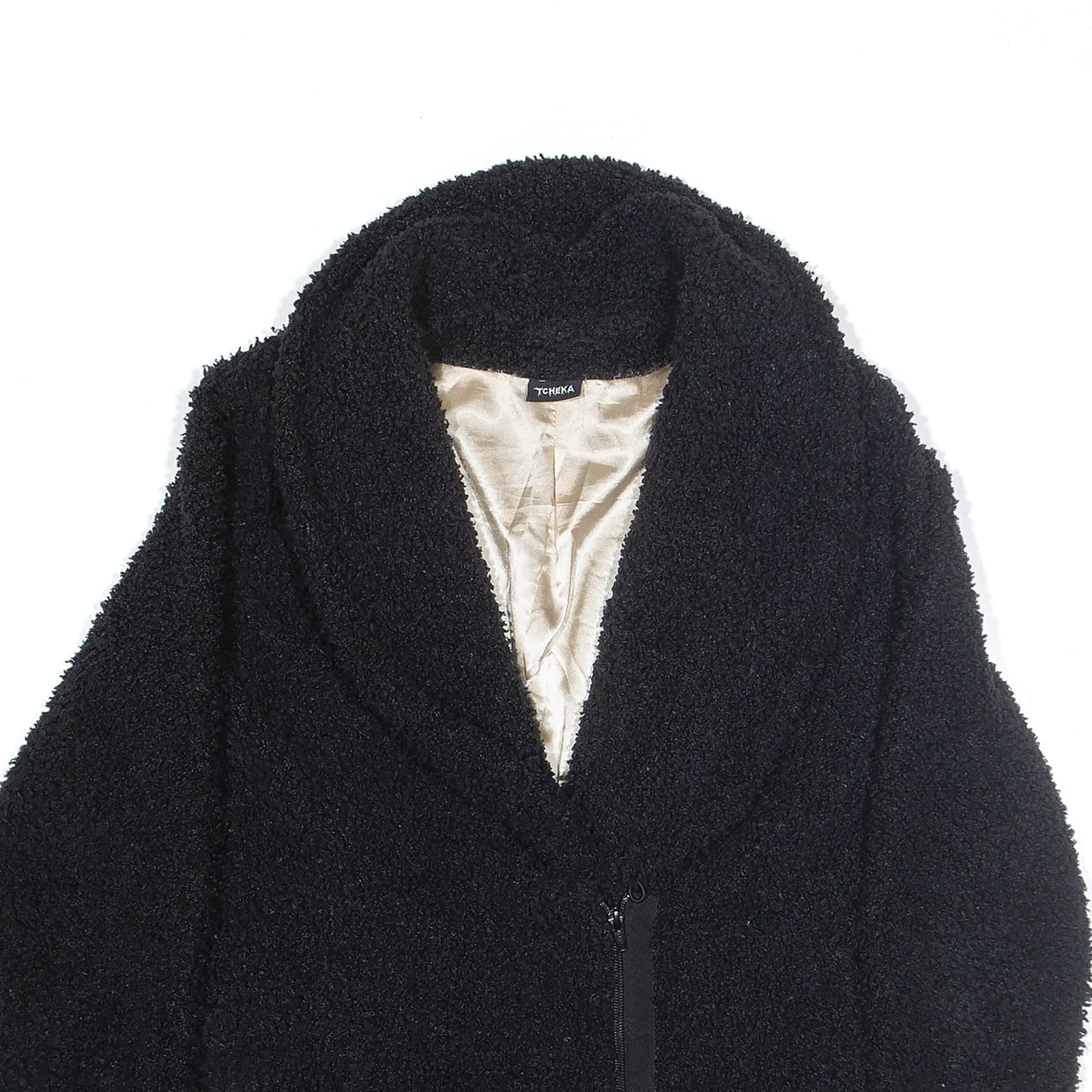 TCHEKA Teddy Coat Black Womens M