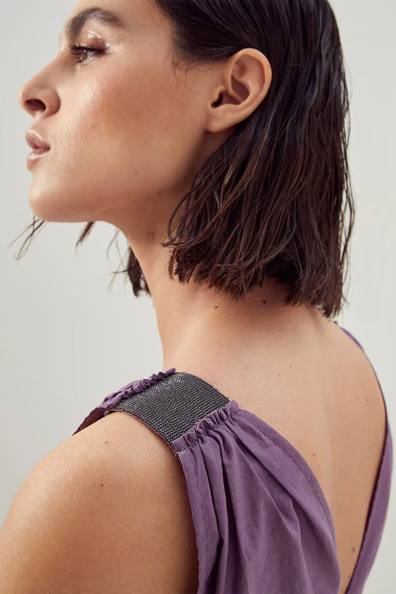Techno Poplin Belted Dress