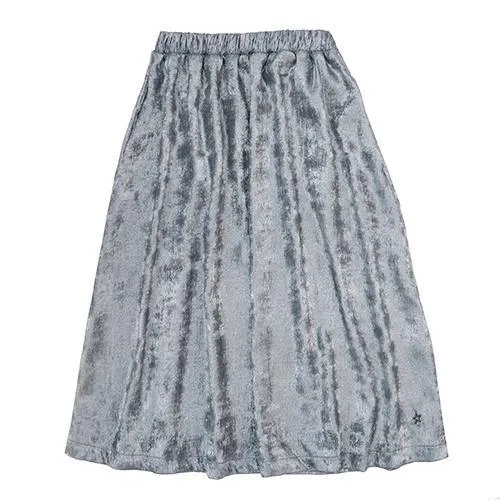 Tocoto Vintage Metallic Midi Skirt
