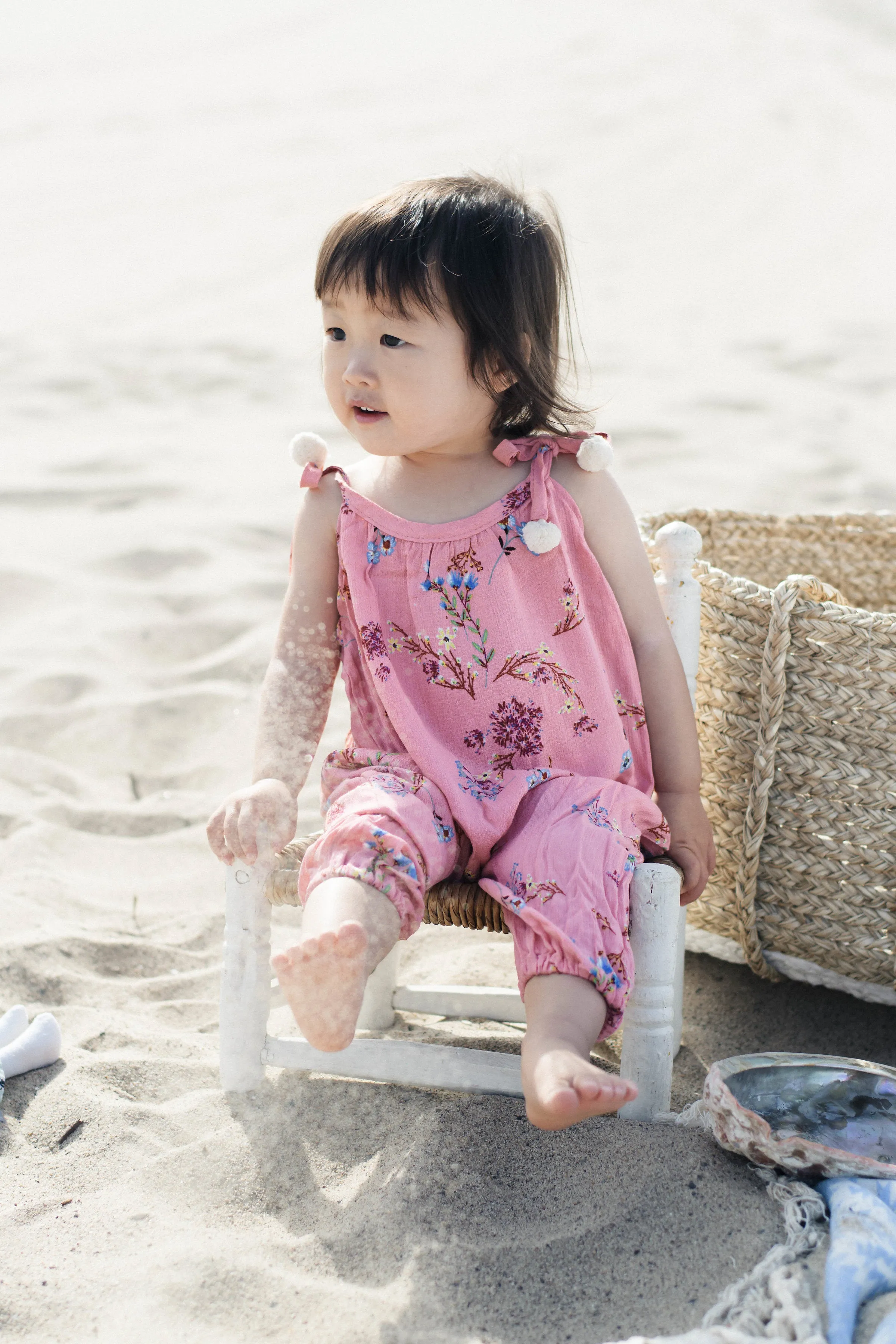 Toddler Girls Floral Pom Pom Jumper | Flower Muse