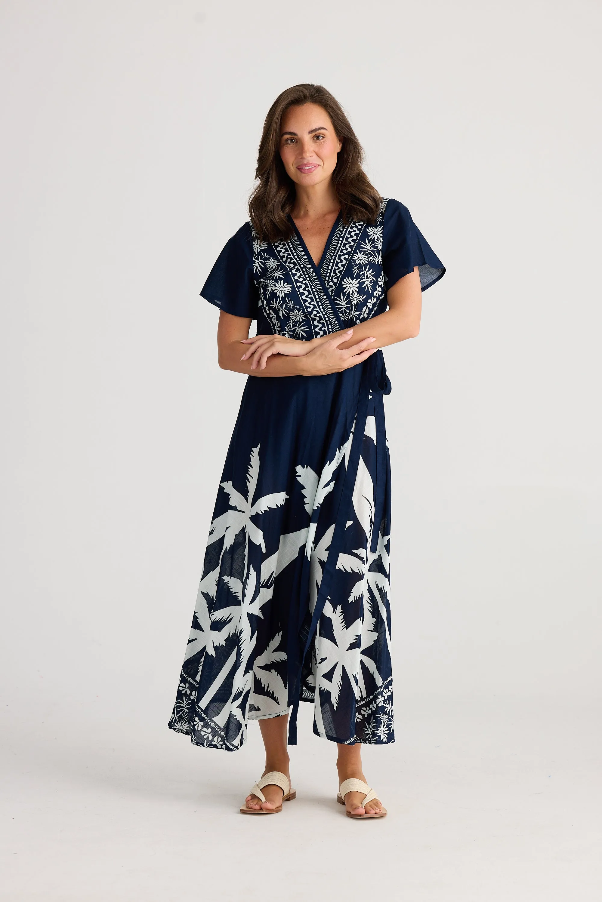 Tropics Wrap Dress - Blue Haven