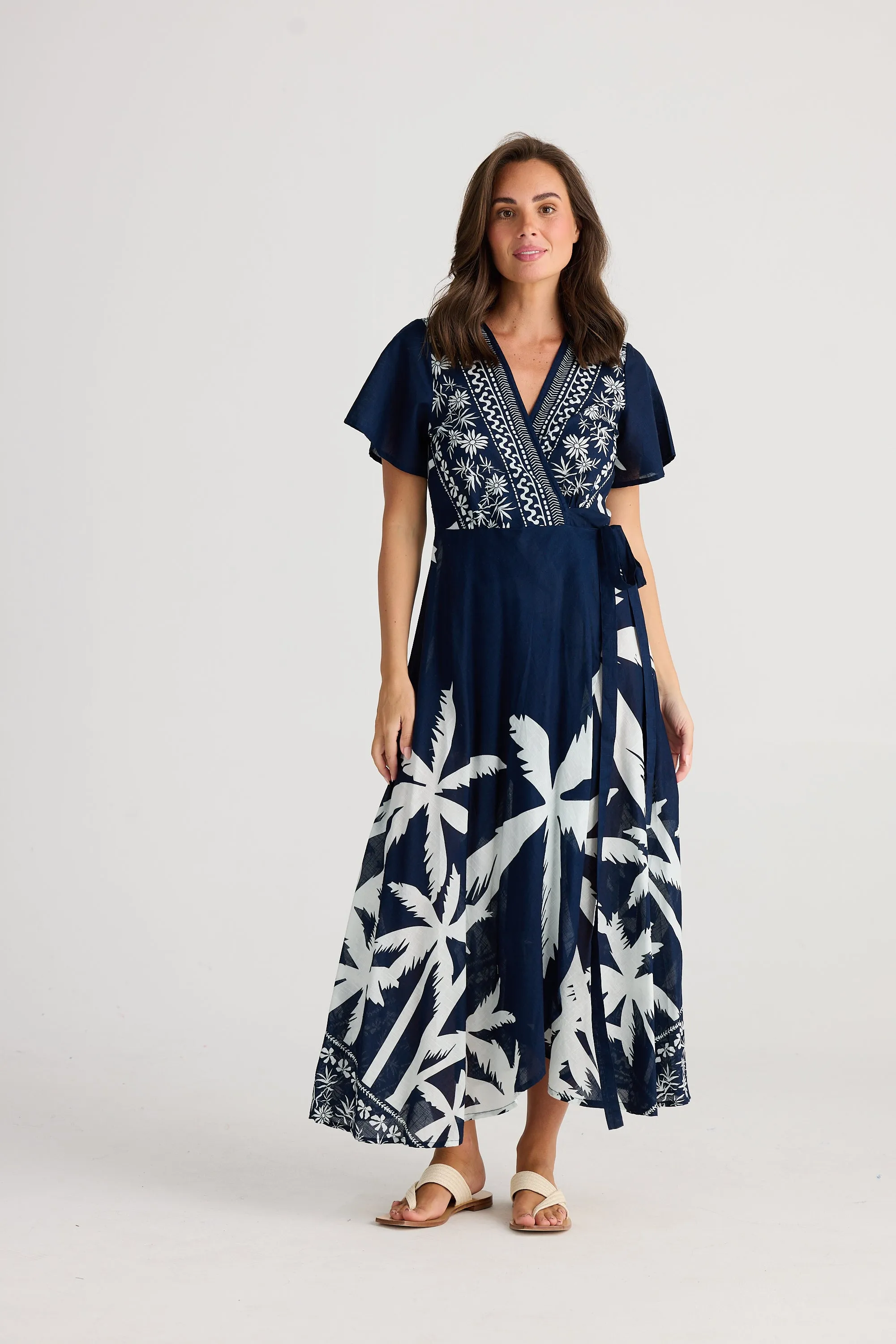 Tropics Wrap Dress - Blue Haven