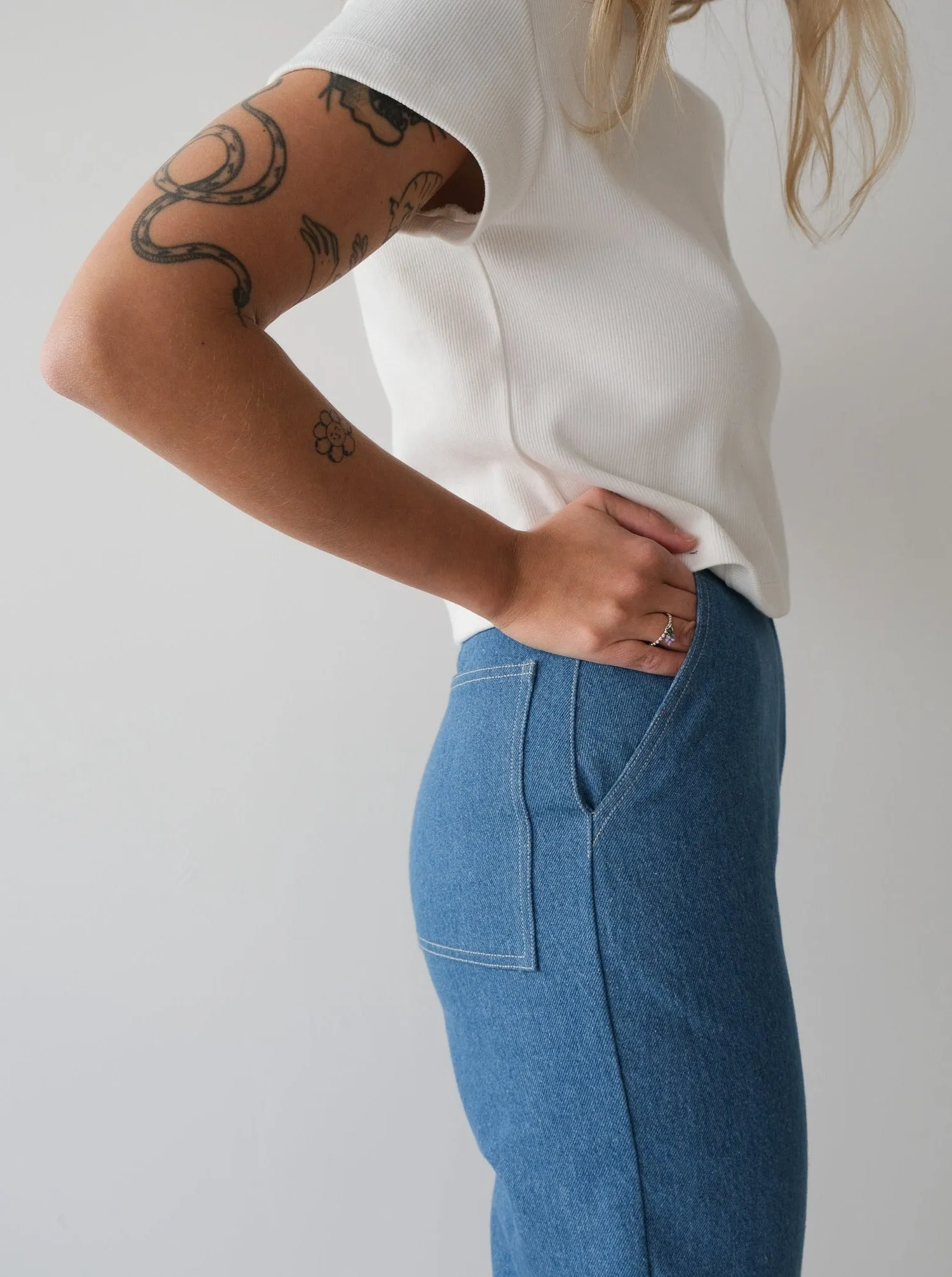 WILENSKY denim pant- 30 with fabric default