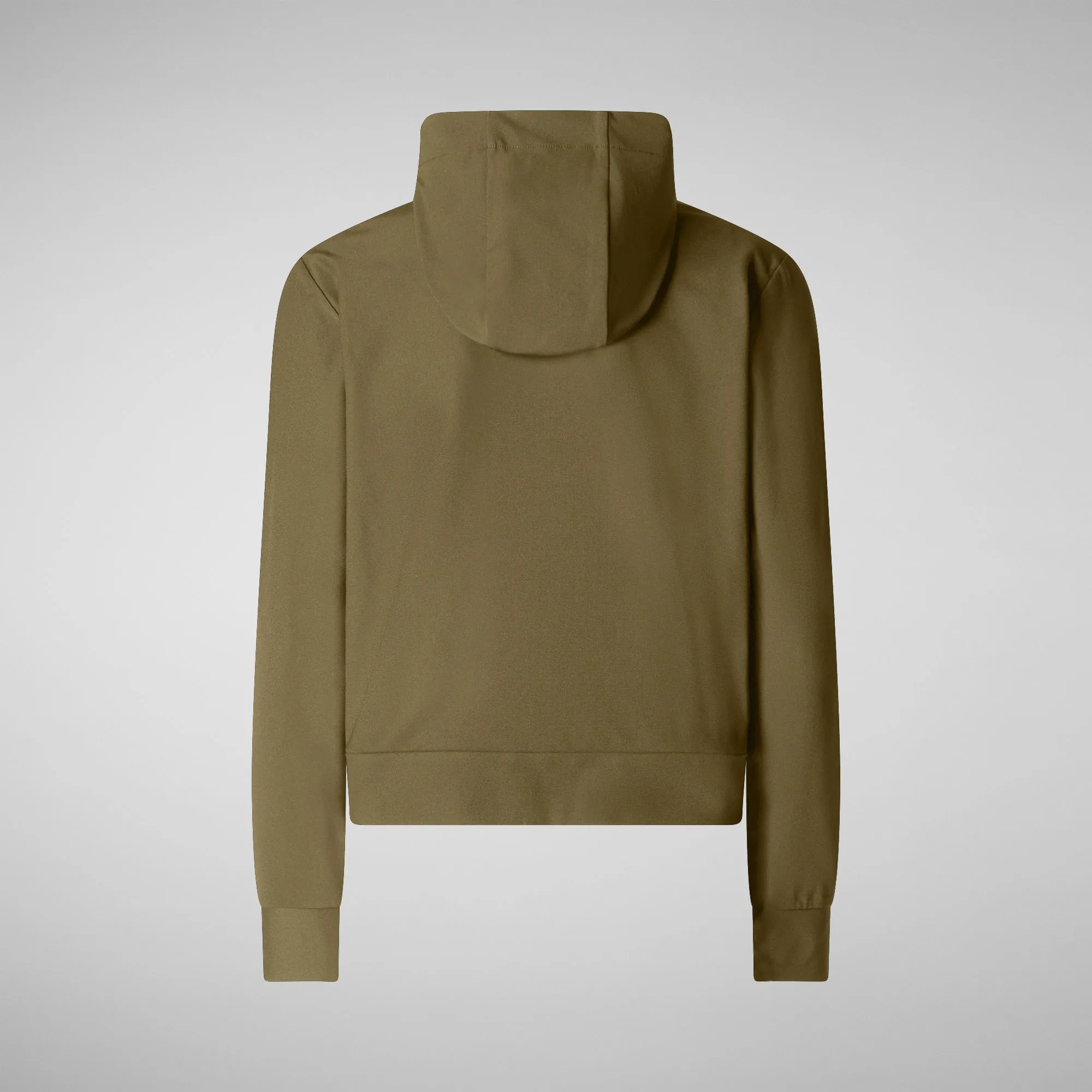 Women's hooded sweatshirt Pear in husk green