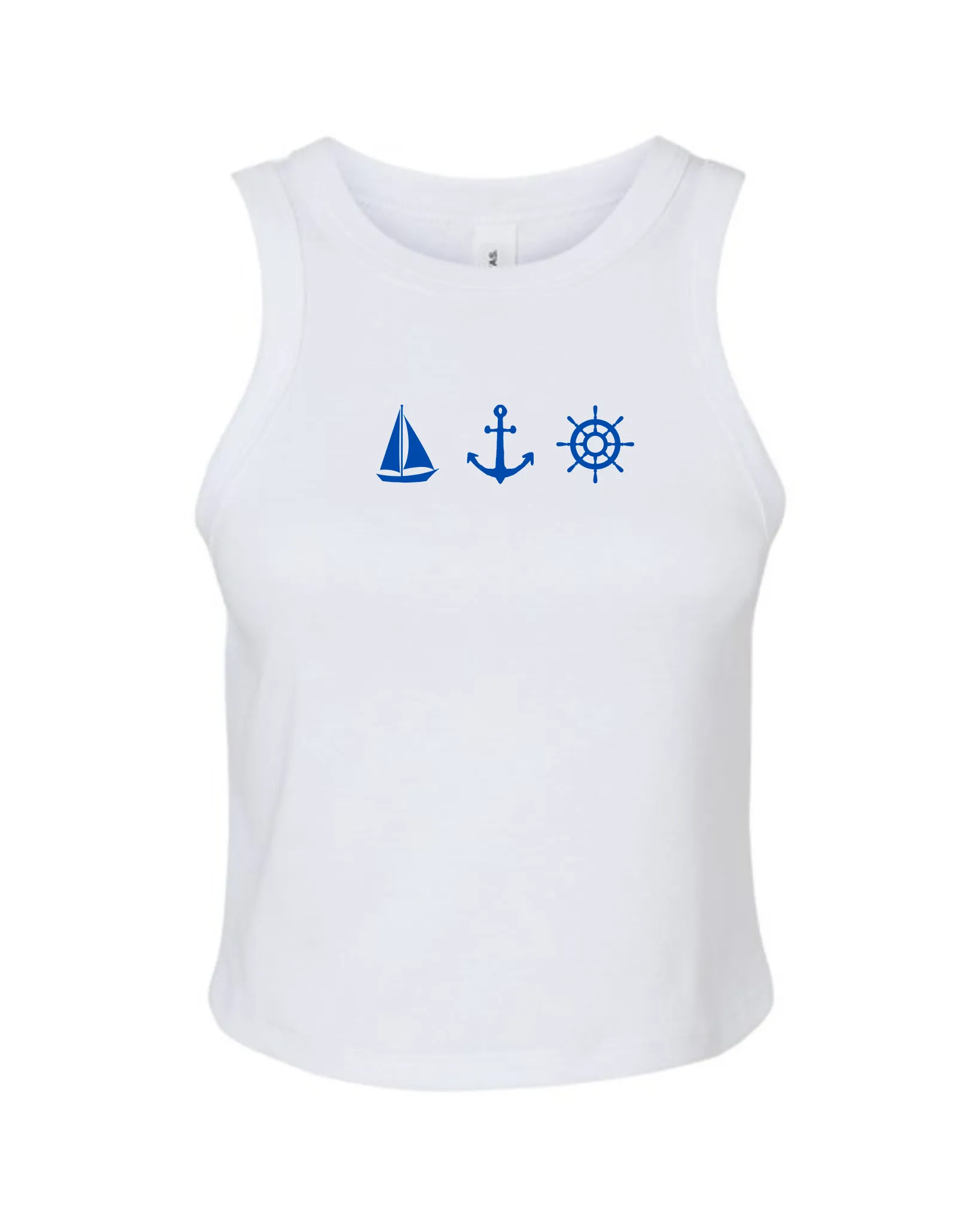 Women's Nautical Icon Racerback Tank- White