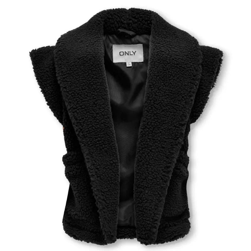 Zwart teddy gilet Sika